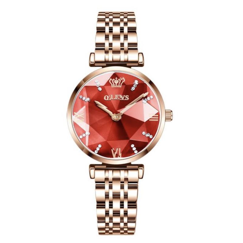 GENERICO - Reloj De Lujo Mujer Olevs Cuarzo Correa De Acero Mod Diamond