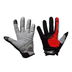 BEST - Guantes Largos color negro-rojo talla S