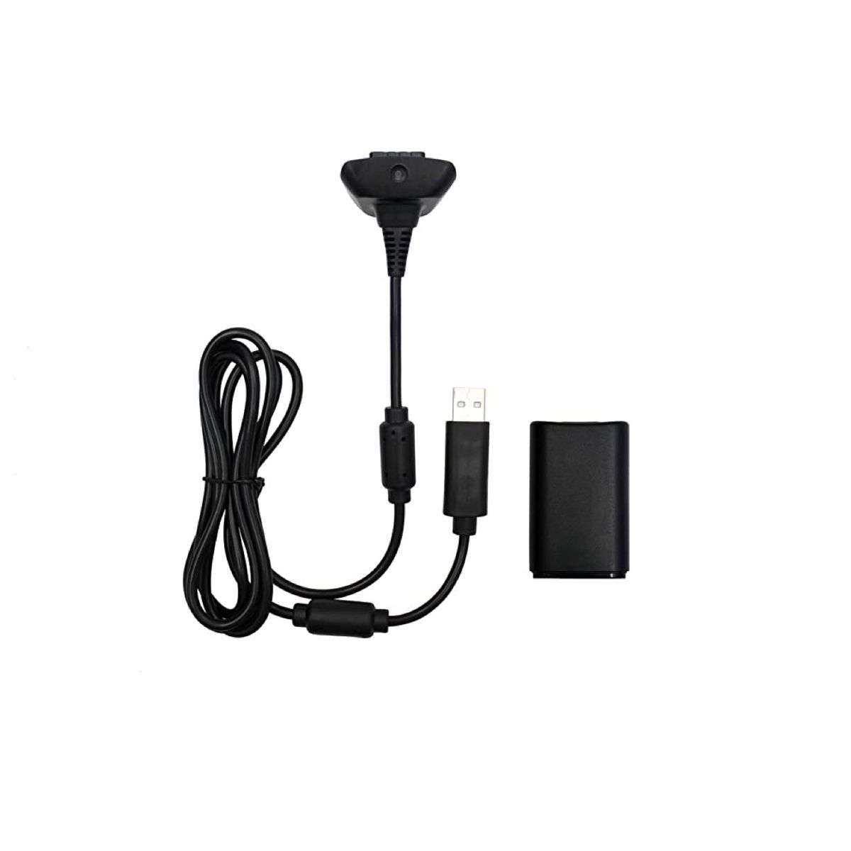 GENERICO - Pack X2 Batería Recargable Xbox 360 Kit + Cable Cargador