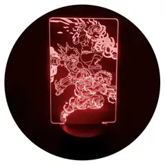 3DILUTION - Lampara 3d Heroes Boku No Hero Base Negra