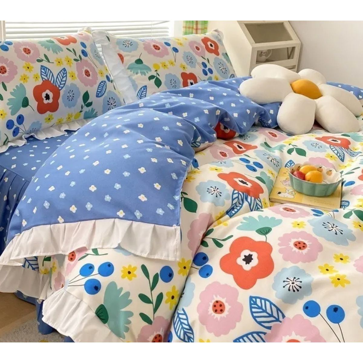 HOMER DESIGN - Set Ropa De Cama Sabanas +funda De Plumon 1.5 Plazas hm14