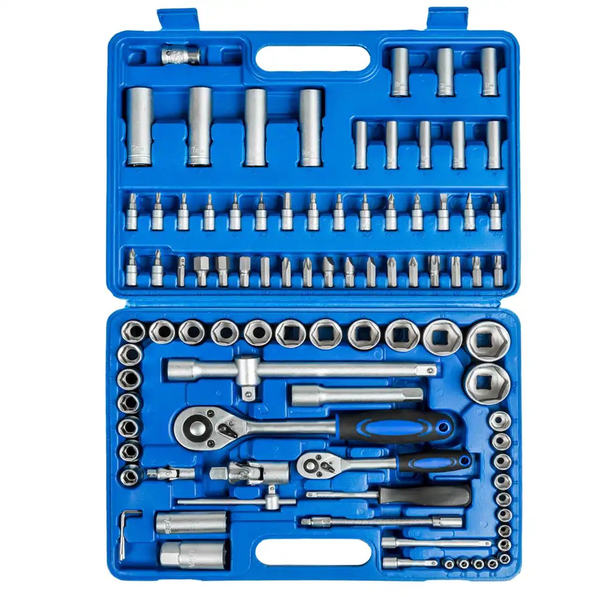 GENERICO - Set Caja Herramientas Llaves y Dados 94 Piezas 1/2 1/4