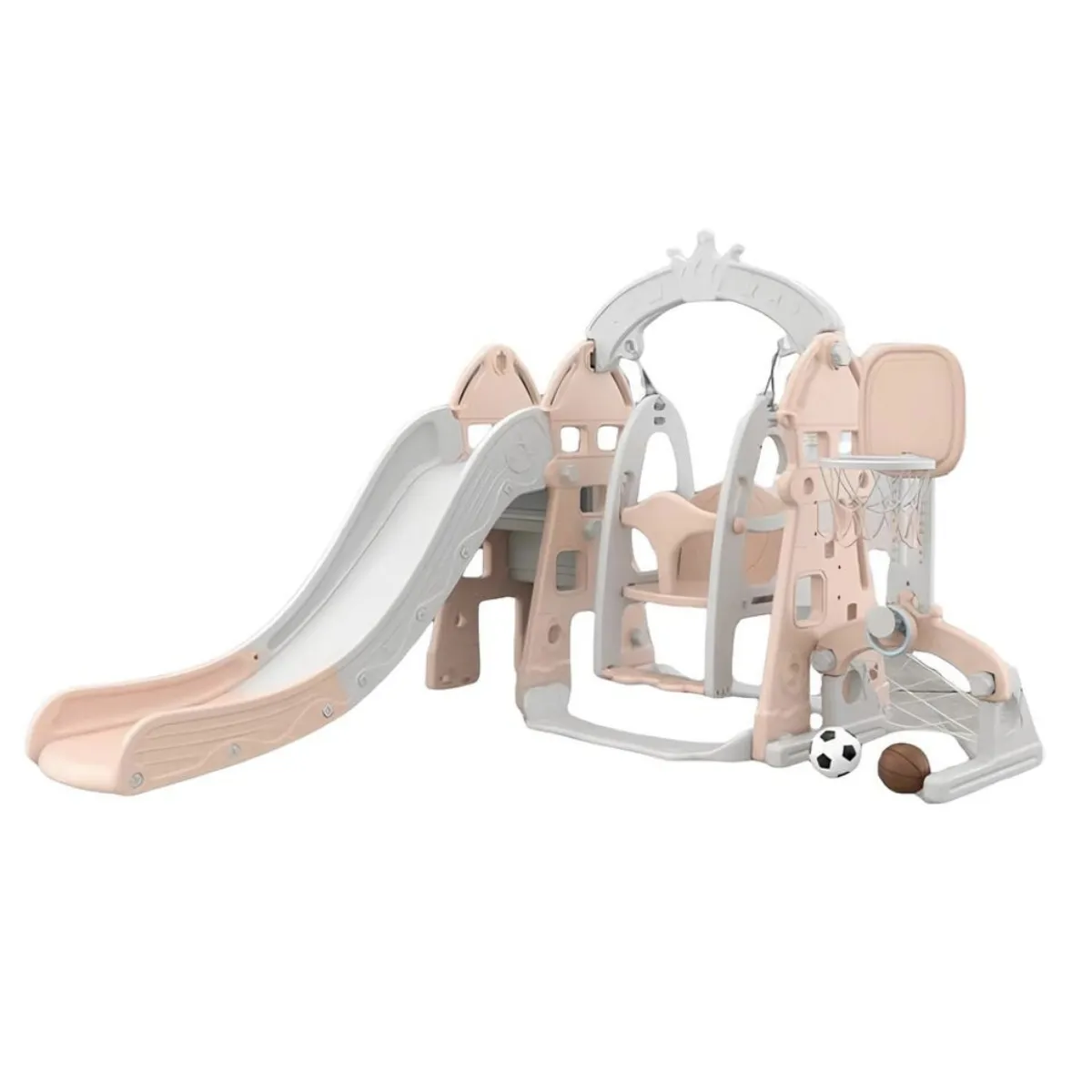 LUBABYCAS - Resbalin Columpio 5 En 1 Con Accesorios Rosado Lubabycas