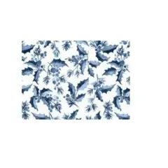 MI DECO HOME CADA DETALLE IMPORTA - SET 6 MANTEL INDIVIDUAL RECTANGULAR NAVIDAD AZUL