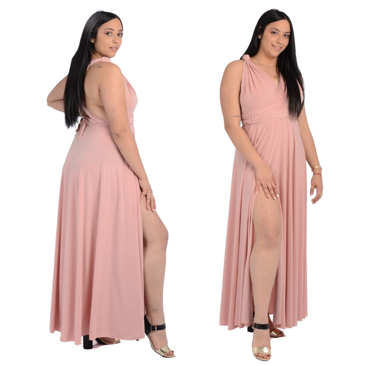 GENERICO - VESTIDO MULTIFORMA MULTIUSO IDEAL PARA FIESTA DAMA DE HONOR BODA