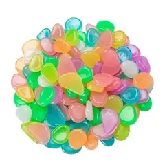 GENERICO - 100 Piezas Piedras Luminosas Flúor Decorativas Guijarros