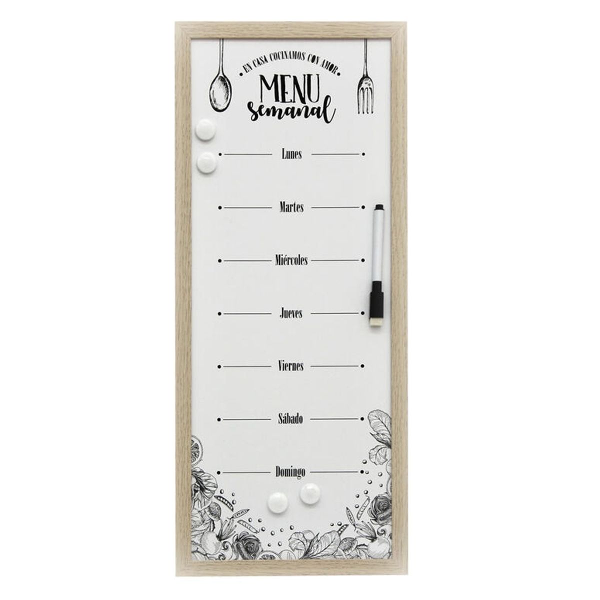 VGO - Pizarra Plastica 20X50 Cm Kitchen Pz2050K Nat Vgo