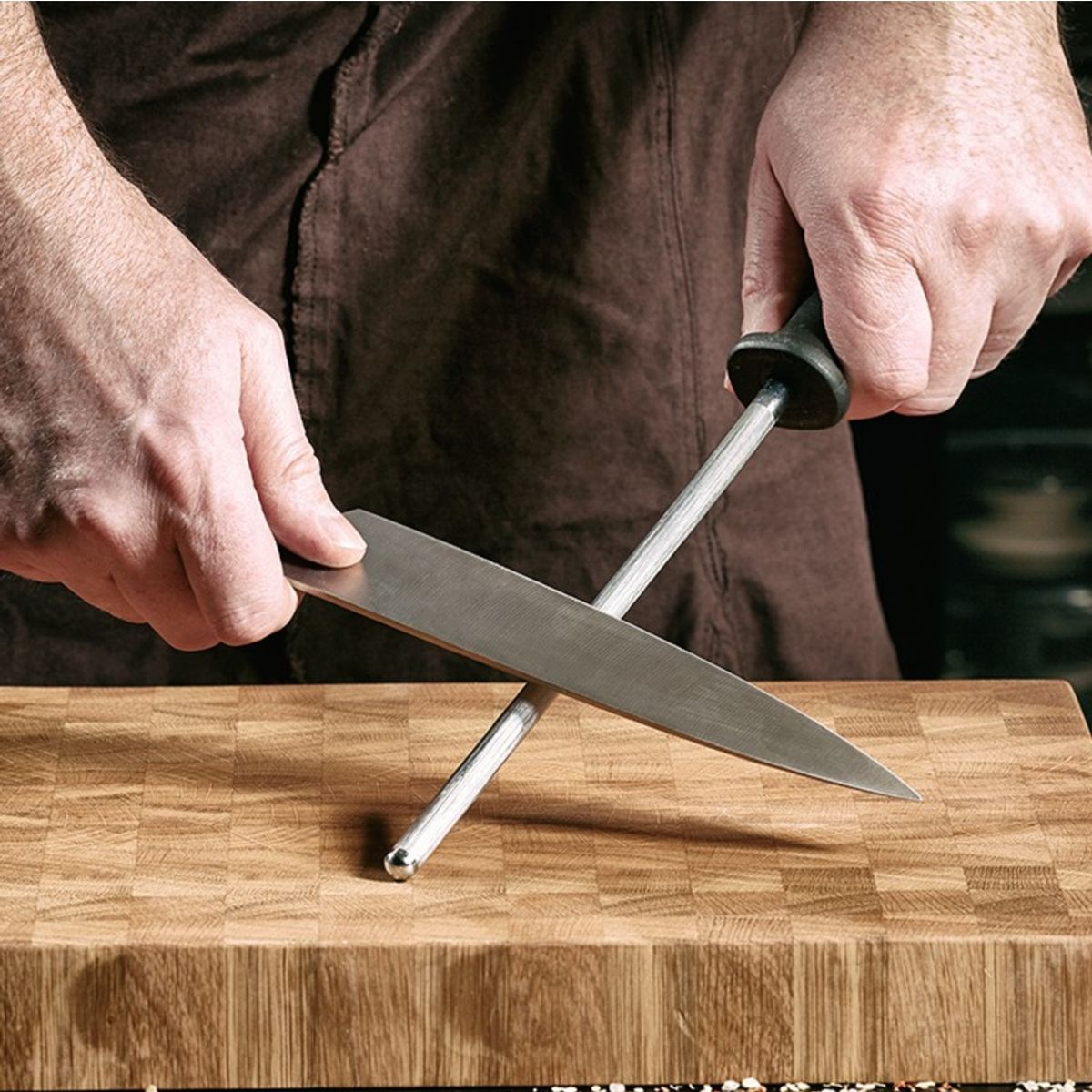 DI SOLLE - ASTIL / AFILADOR DE CUCHILLO NEGRO 30CM DI SOLLE