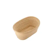 SANNENG - Cesta Fermentadora/Bannetton De Pan Ovalada Rattan 21 X 15 X 8 Cm