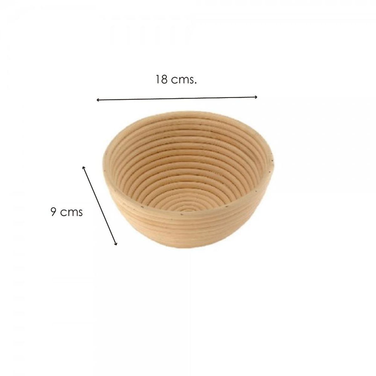 COOK IN - Cesta Fermentadora/Bannetton De Pan Redonda Rattan 18 X 9 Cm IMAHE