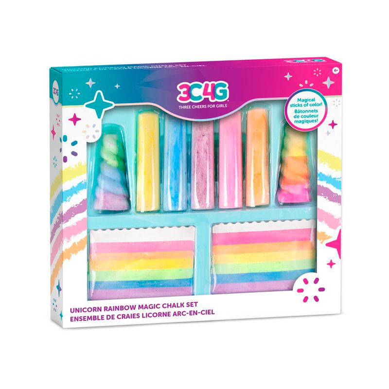 MAKE IT REAL - Tizas Arcoíris de Unicornio Make It Real Set 9 Piezas