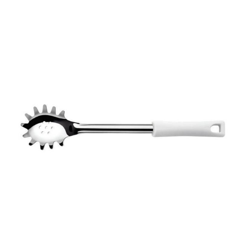 IMAHE - CUCHARA PASTA ACERO INOX 43CM MANGO BLANCO IMAHE