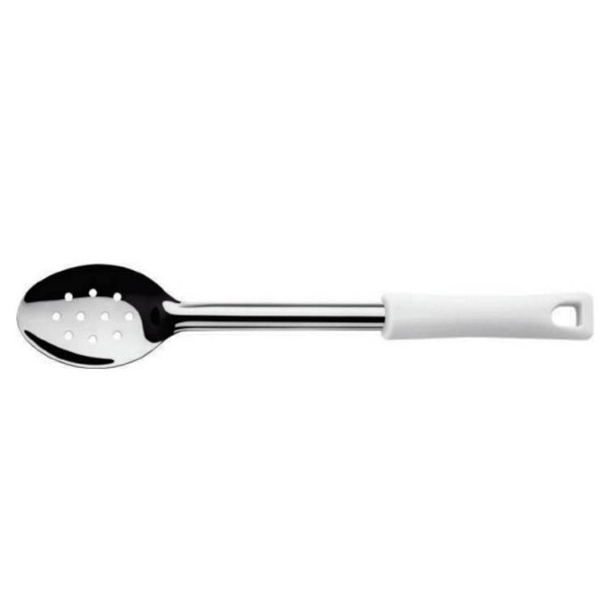 IMAHE - CUCHARA PERFORADA ACERO INOX 43CM MANGO BLANCO IMAHE