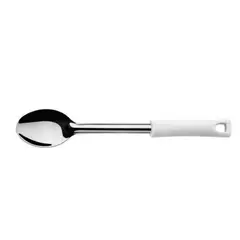 DI SOLLE - CUCHARA SOLIDA ACERO INOX  43 CM MANGO BLANCO