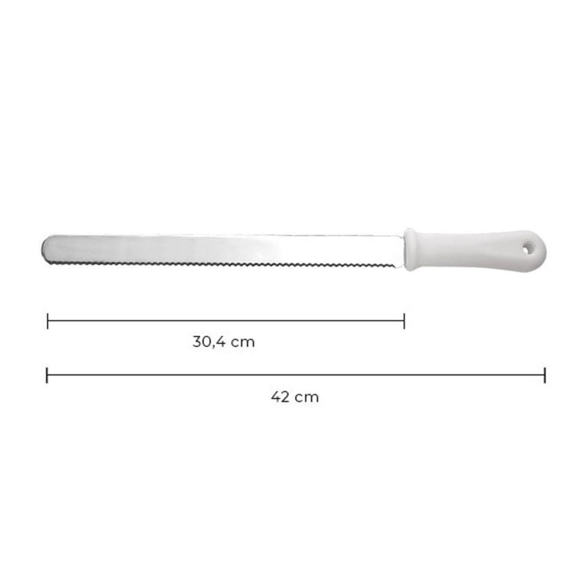 IMAHE - ESPATULA FILO DENTADO BLANCO HOJA 30,4 CMS. IMAHE