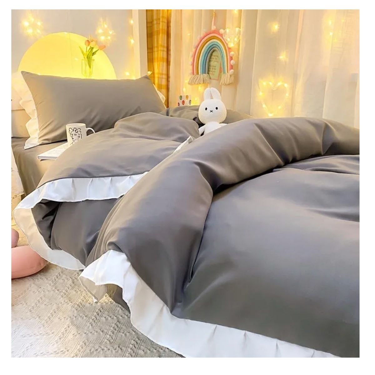 HOMER DESIGN - Set Ropa De Cama Sabanas +funda De Plumon 1.5 Plazas hm17