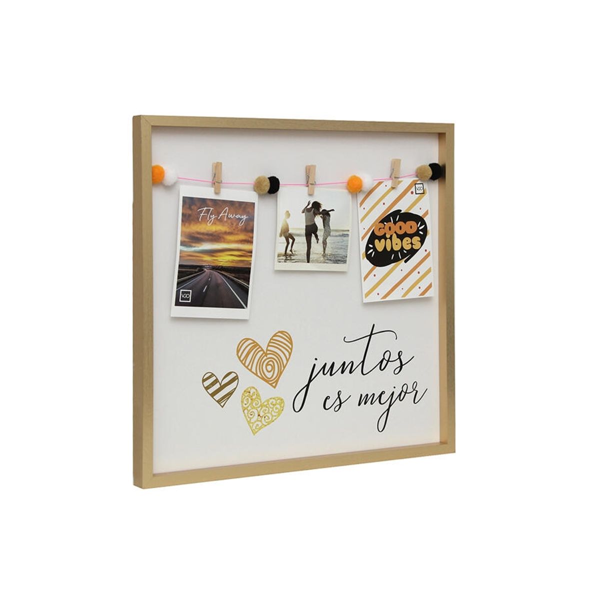 VGO - Marco 40X40 Con Frases Y Pinza Ppf4040 Dor Vgo