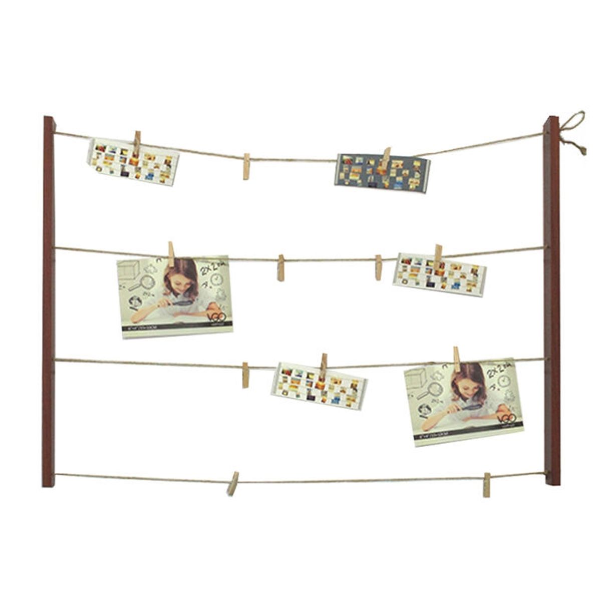 VGO - Listones Madera Con Sogas Y Pinzas Wdc-61415 Unc Vgo