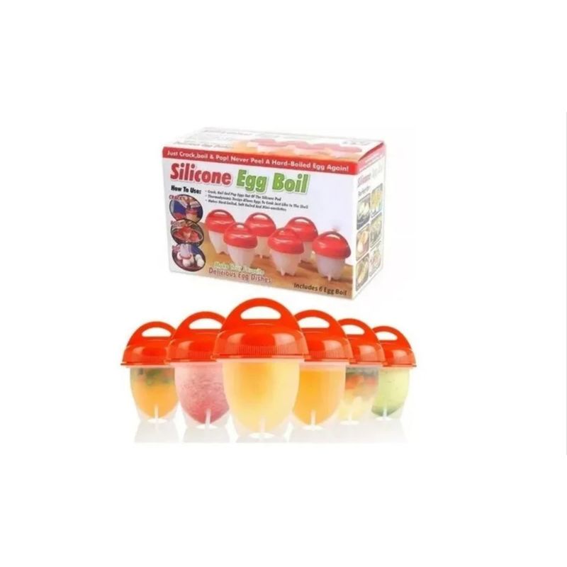 GENERICO - Set 6 Hervidor De Huevos De Silicone Para Cocina Sin Bpa