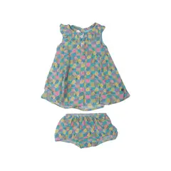 PILLIN - Vestido Bebe Niña Turquesa - Verde
