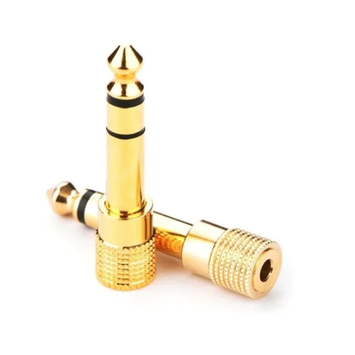 ESHOPANGIE - Pack 2 Adaptador Audio Plug Jack 6.3 Macho A 3.5 Hembra