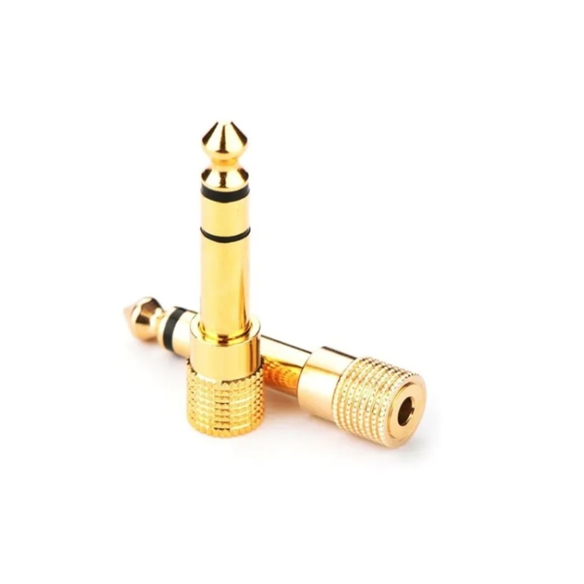 ESHOPANGIE - Pack 2 Adaptador Audio Plug Jack 6.3 Macho A 3.5 Hembra