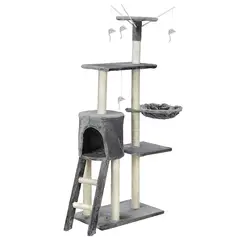 PETWOOW - Rascador para gatos con hamaca 135x55x36 cm