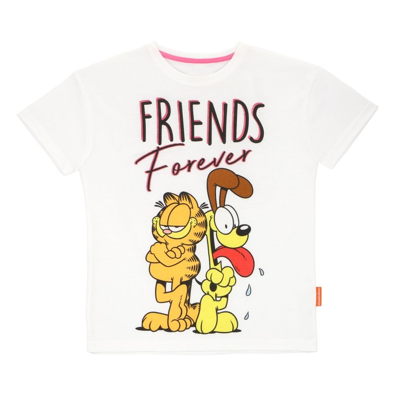GARFIELD - POLERA MANGA CORTA GARFIELD BLANCO