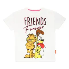 GARFIELD - POLERA MANGA CORTA BLANCO