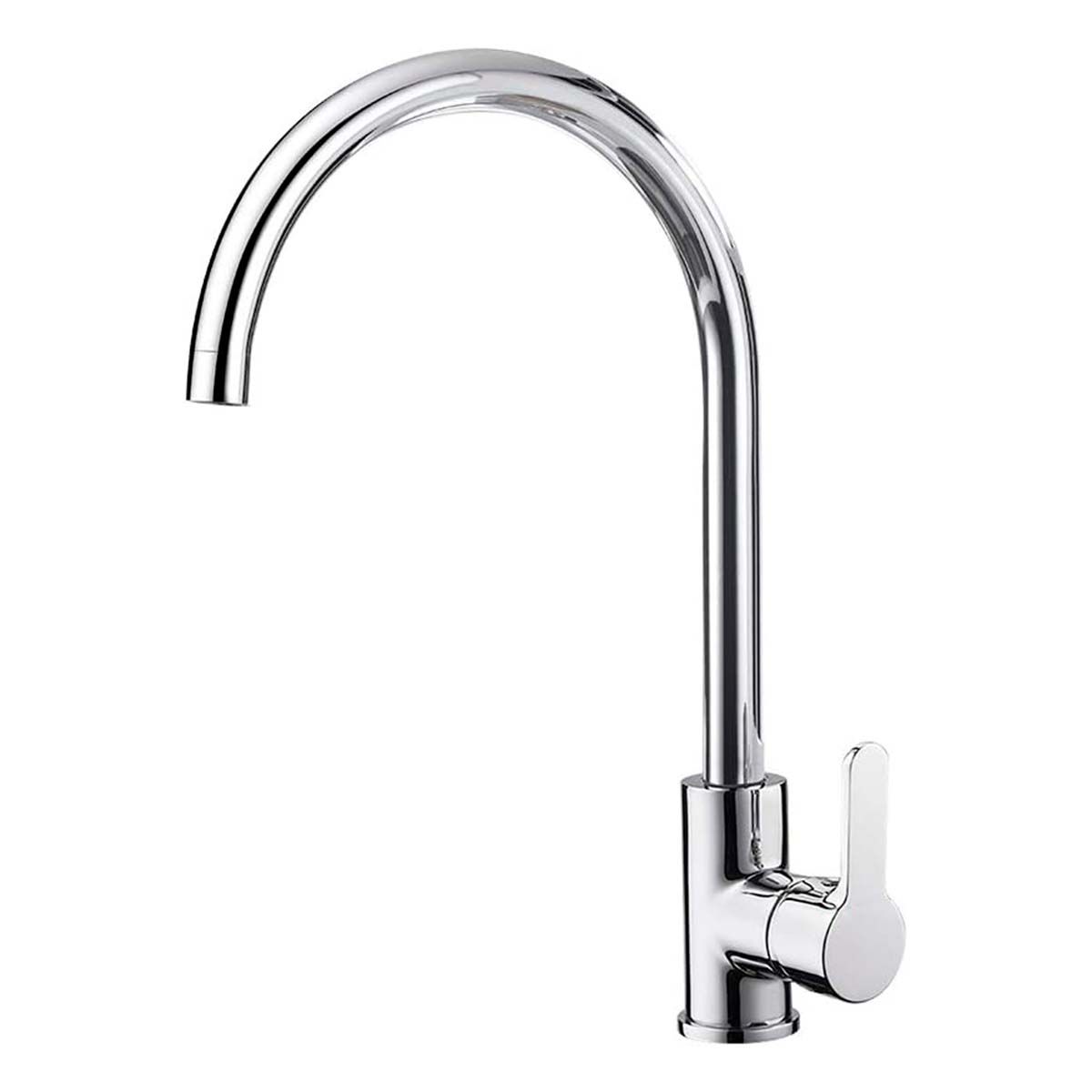 GENERICO - Llave Grifería Lavaplatos Cuello Cisne Plateado Monomando Tap 25