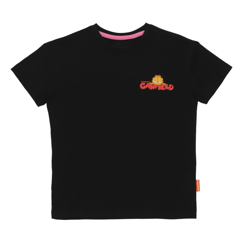 GARFIELD - POLERA MANGA CORTA GARFIELD NEGRO