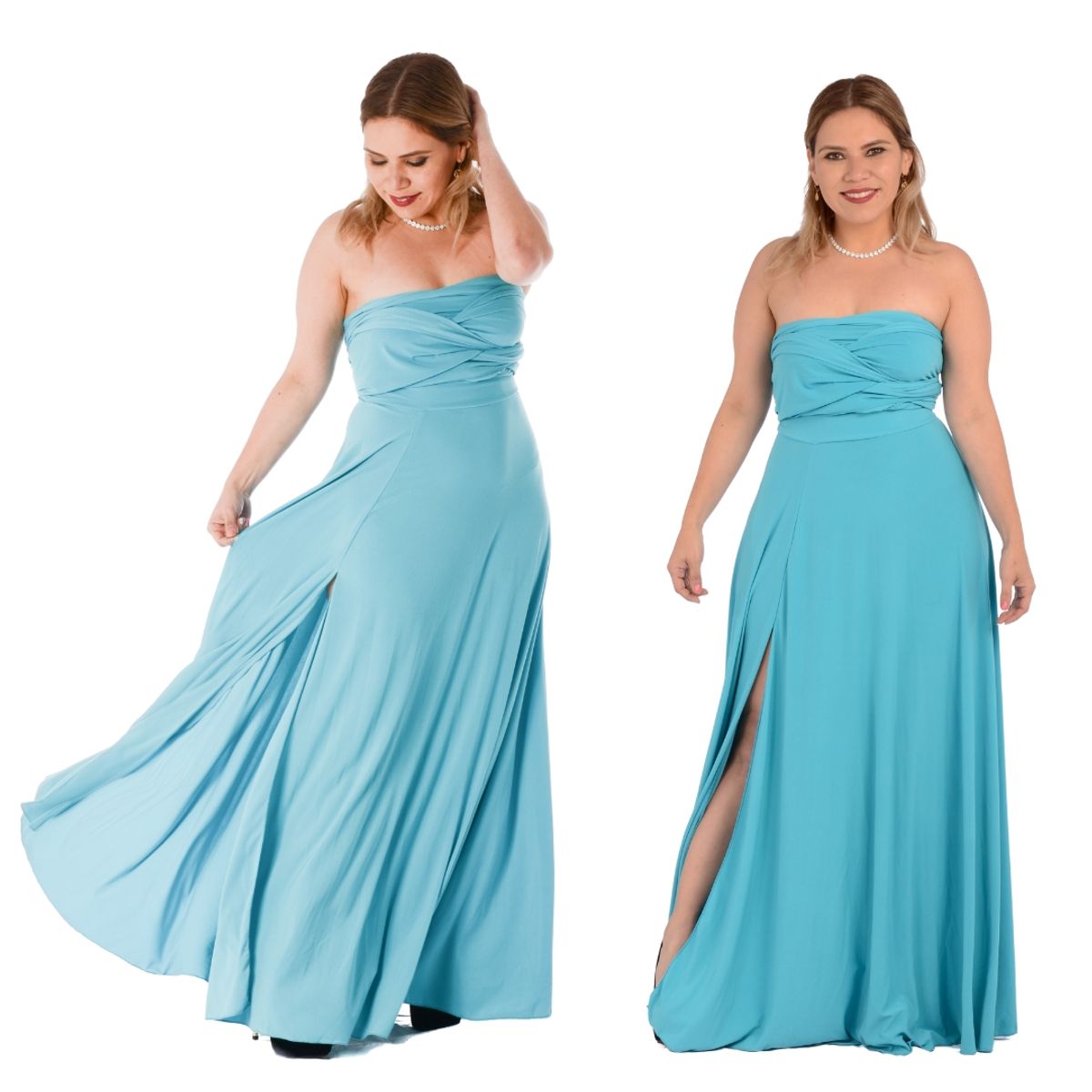 GENERICO - VESTIDO MULTIFORMA MULTIUSO IDEAL PARA FIESTA BODA DAMA DE HONOR