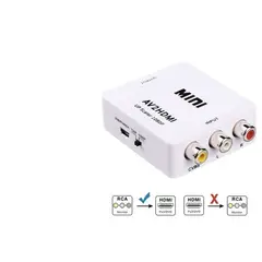 GENERICO - Adaptador Conversor Av Rca Analogo A Hdmi Para Deco Ps2 Wii
