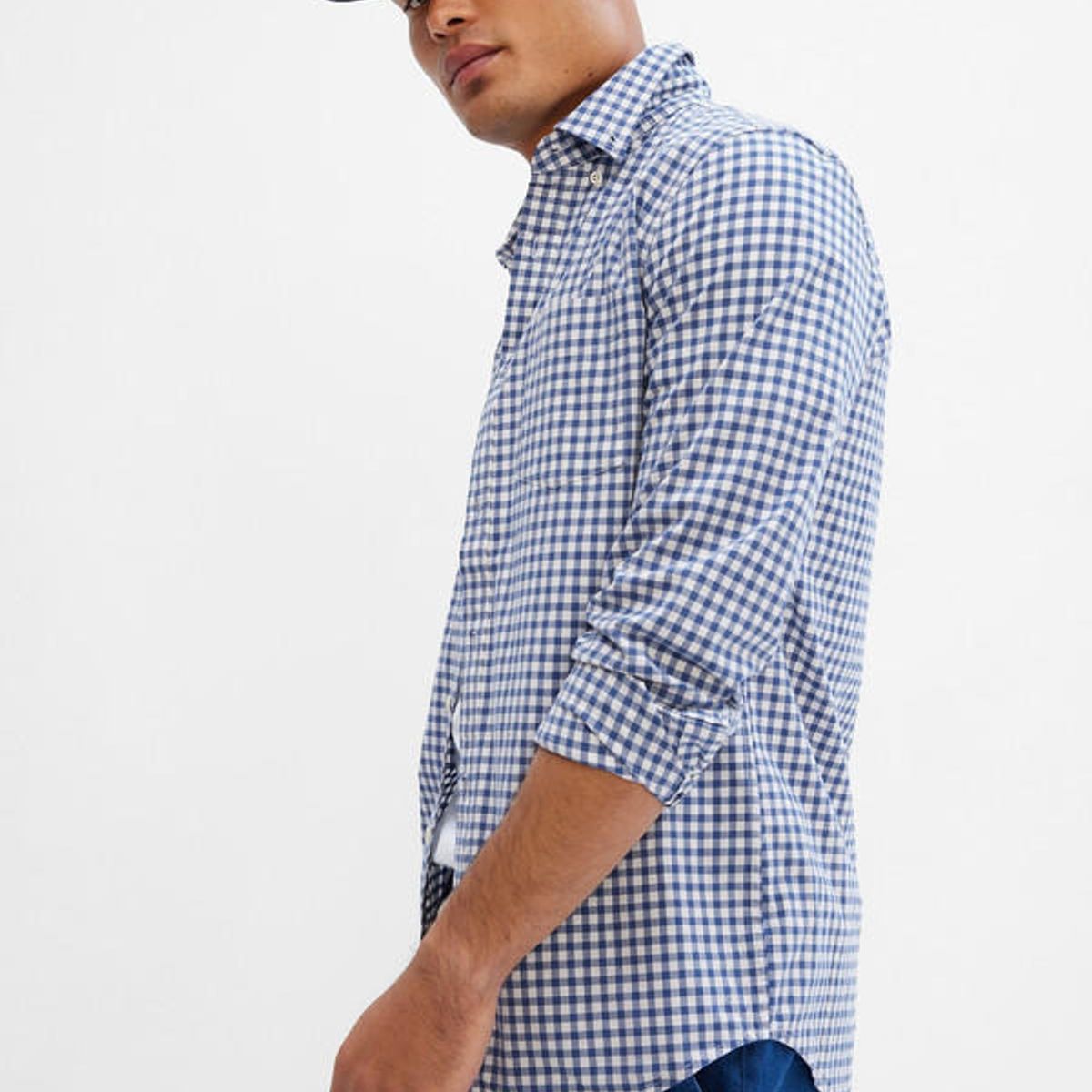 GAP - Camisa Poplin Celeste GAP
