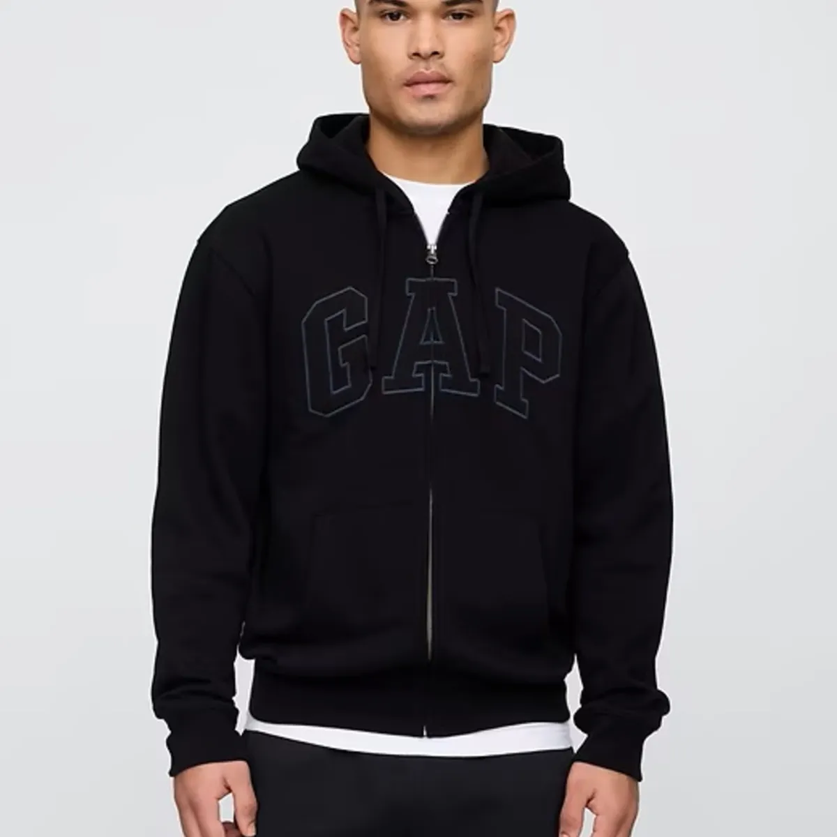 GAP - Poleron Logo Con Cierre Negro GAP