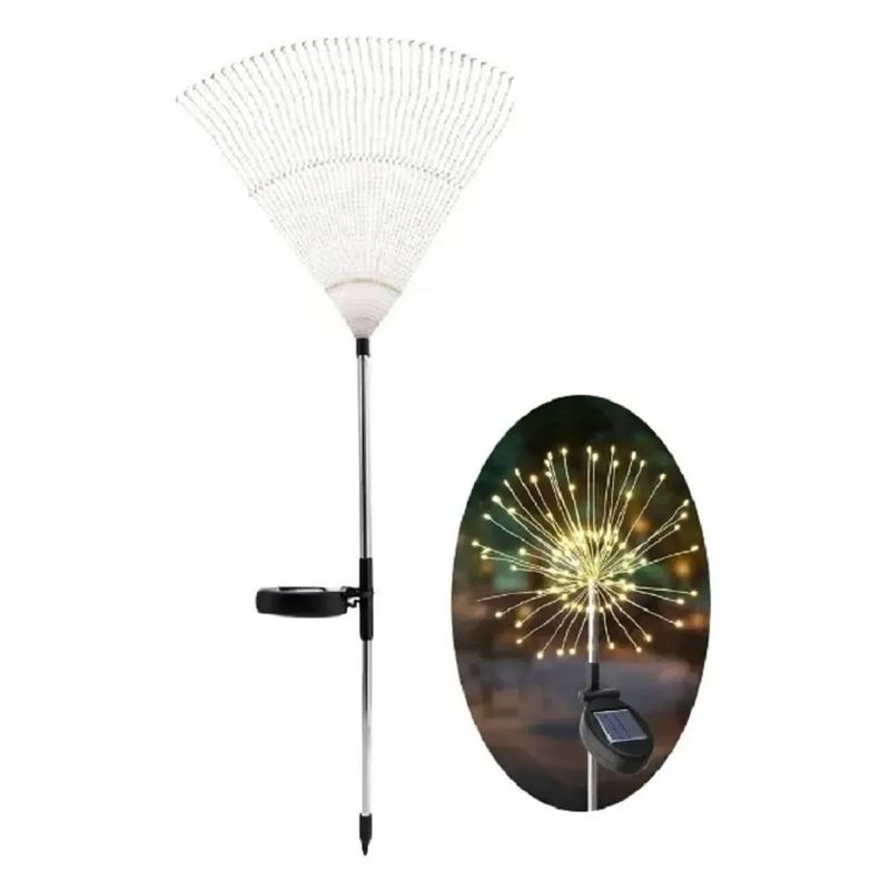 GENERICO - Luces Fuego Artificial Guirnalda Luces Solares Luces Hadas Pack 2