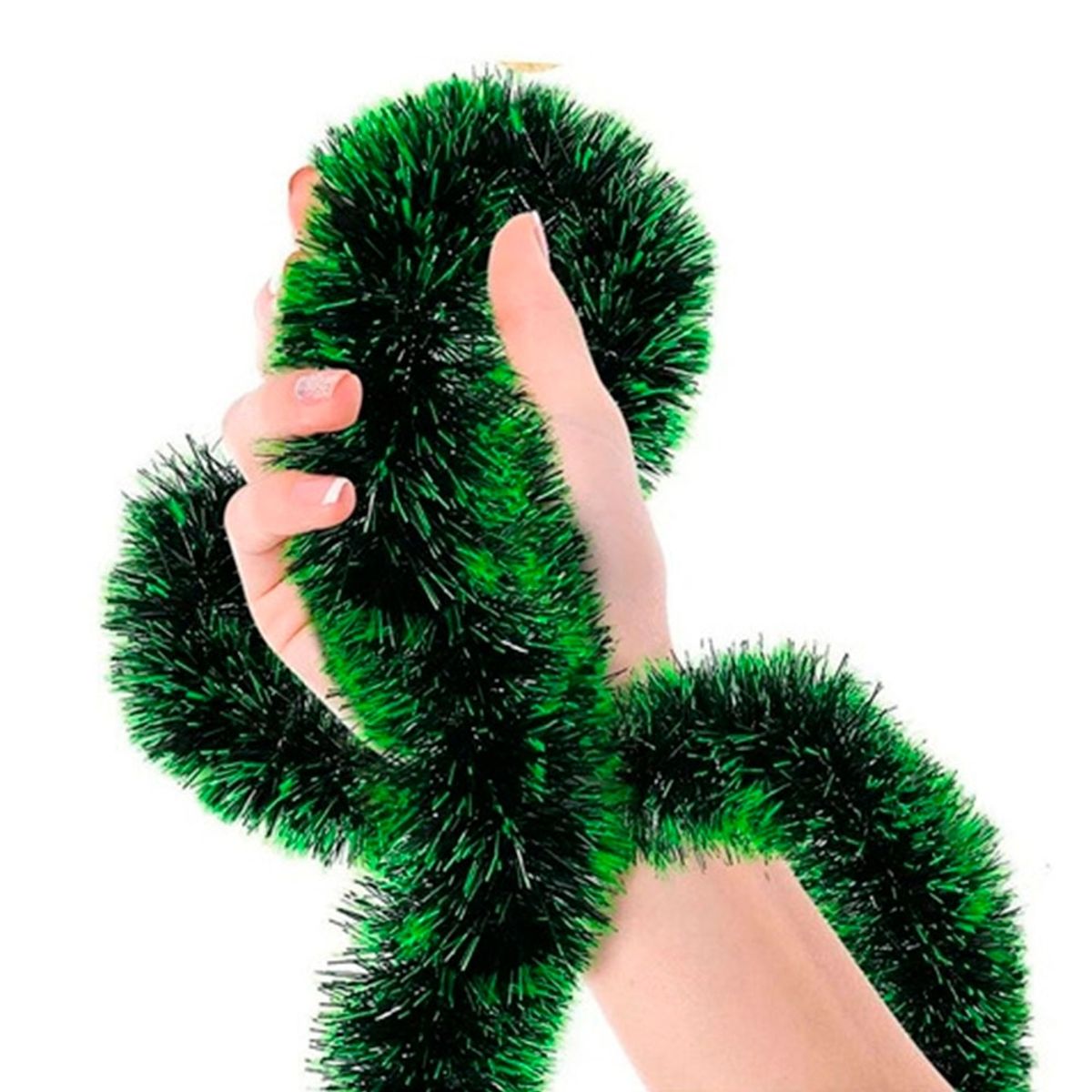 GENERICO - Pack 4 Guirnalda Navideñas Decoración Verde 4.5mts Adorno Verde