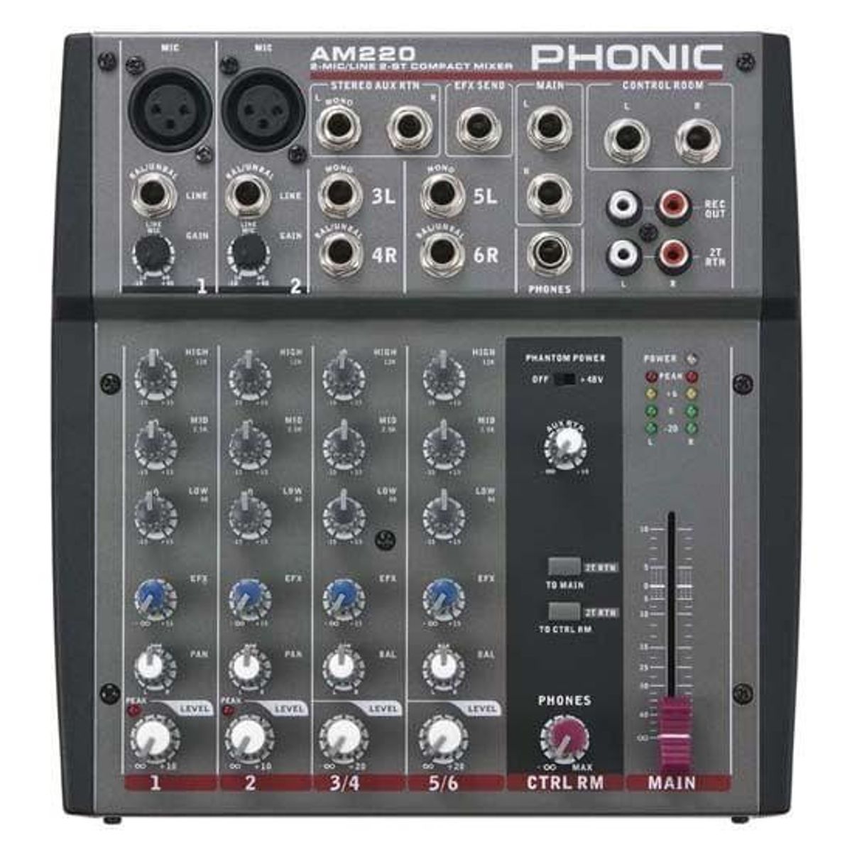 PHONIC - AM220 GY MIXER ANALOGO PHONIC PHONIC