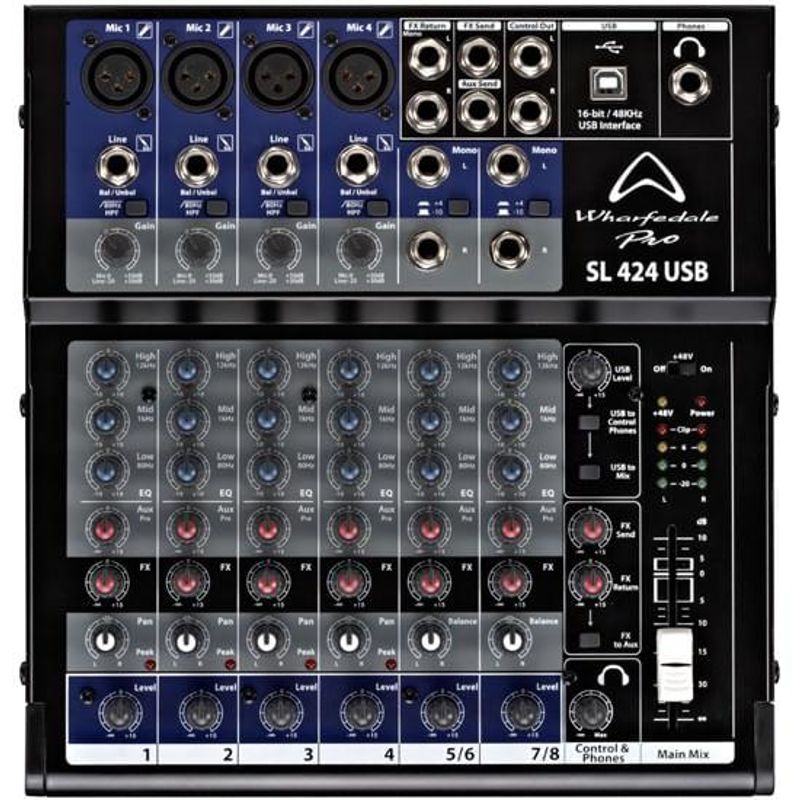 WHARFEDALE - SL 424 USB BK MIXER ANALOGO WHARFEDALE