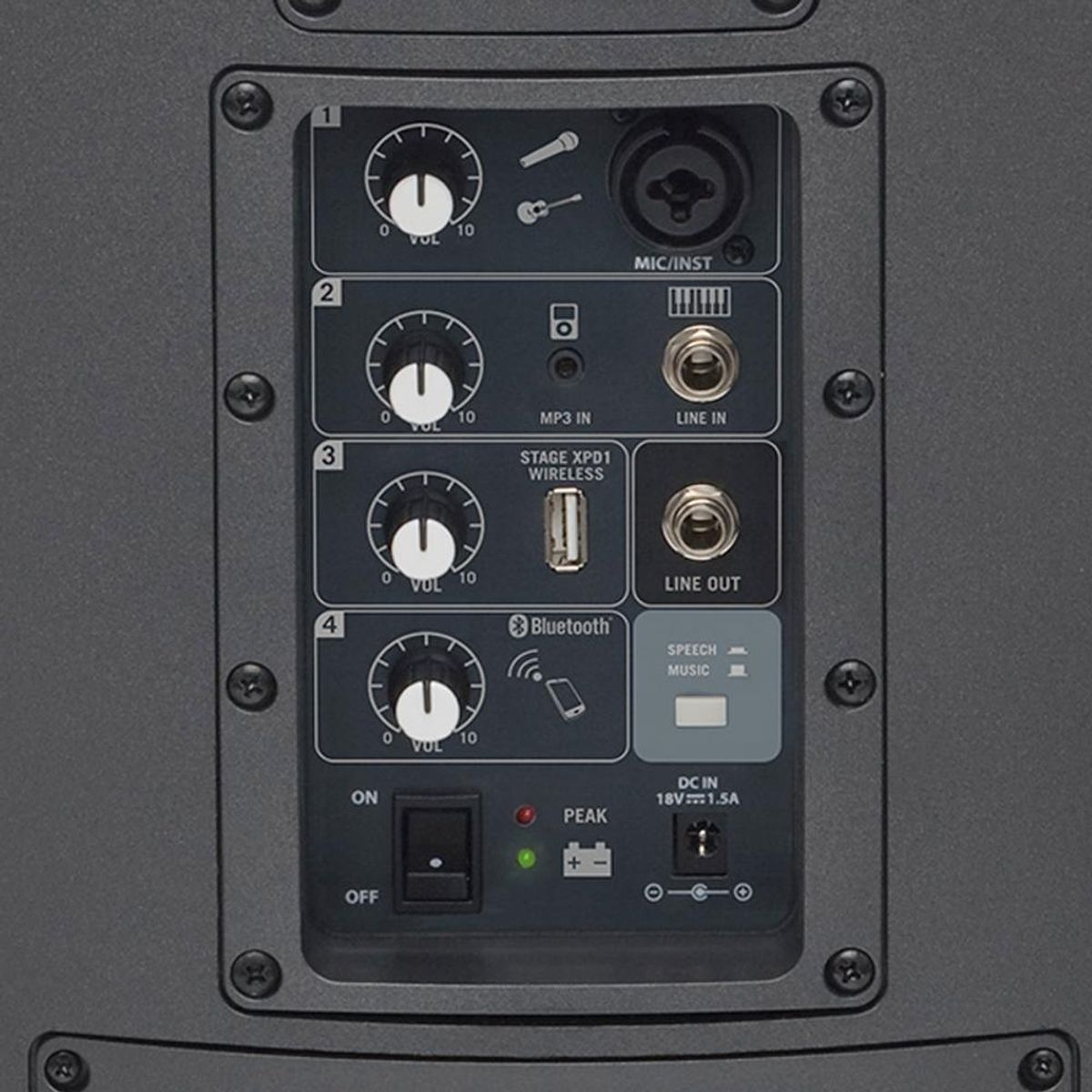 SAMSON - Caja acústica activa Samson XP106 con micrófono y bluetooth