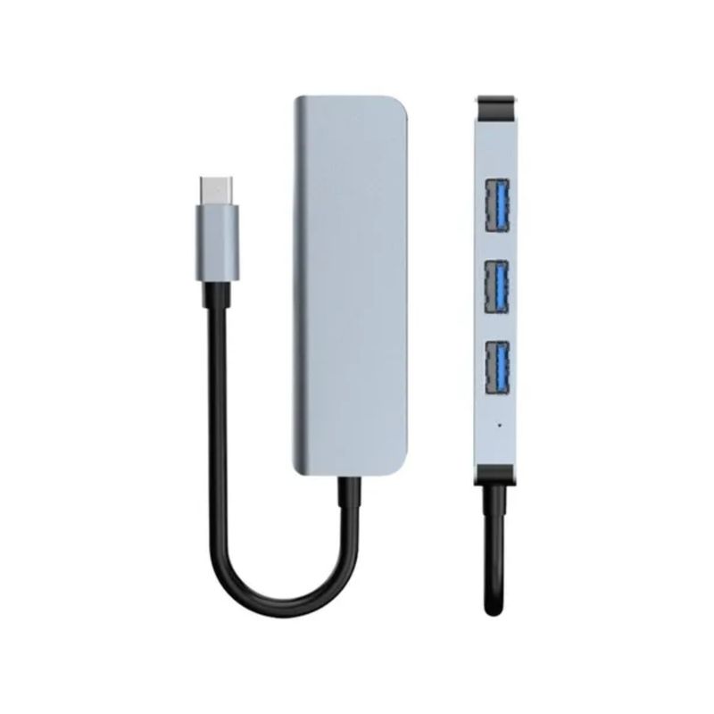 CRUSEC - Expansión Adaptador Cable Tipo C Cargador USB 4 Puertos