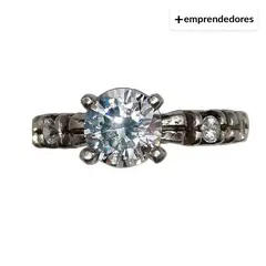 BENNAV ORFEBRES - Anillo de Plata 950 con cristal Swarovski