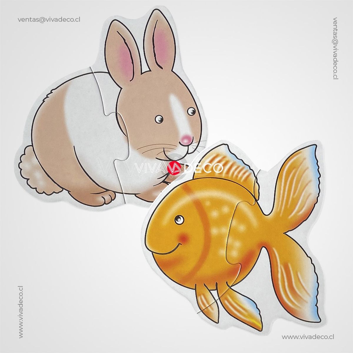 UNIVERSAL - Puzzle Infantil Rompecabeza Mascotas