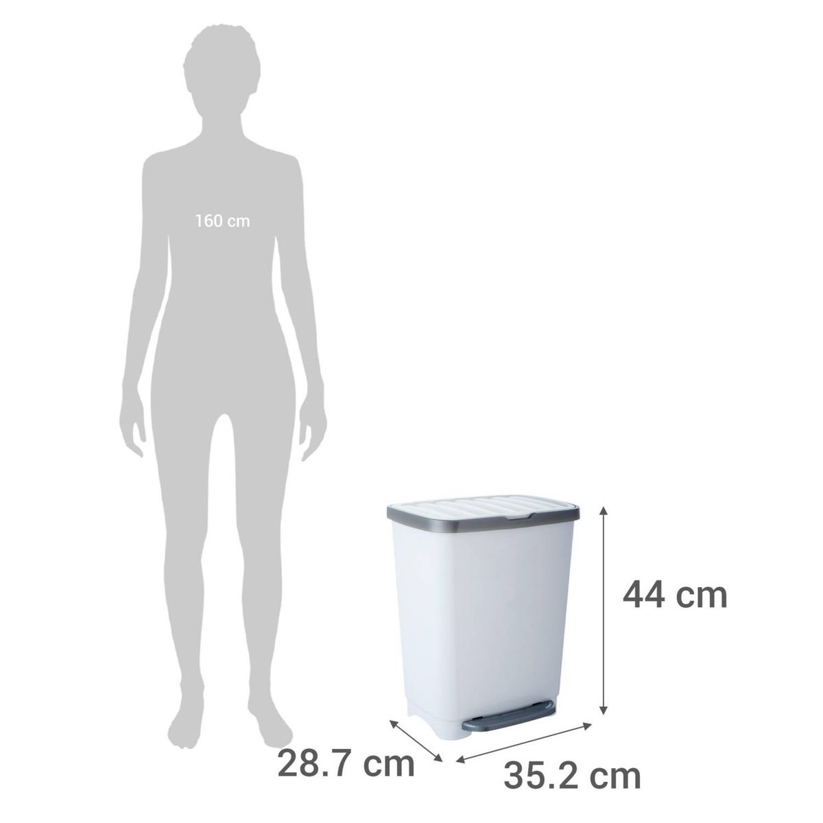 REYPLAST - Basurero De Pedal Reyplast 25 Litros Gris