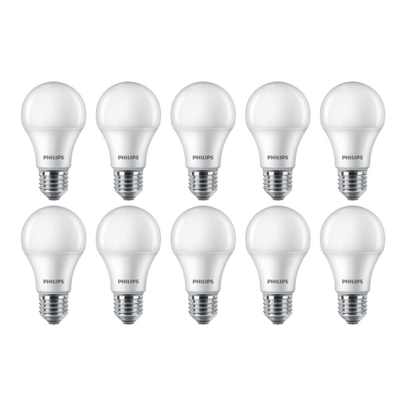 PHILIPS - Pack 10 Ampolletas Philips Essential Premium 12W Luz Calida 1.110 Lm