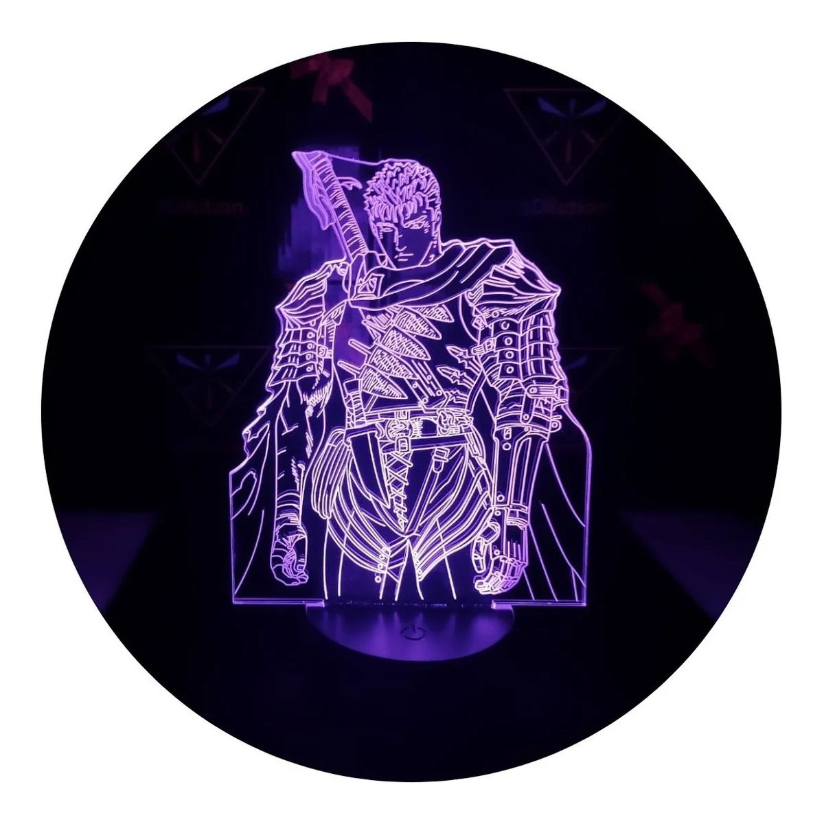 3DILUTION - Lampara de Escritorio 3d Guts Berserk Base Negra
