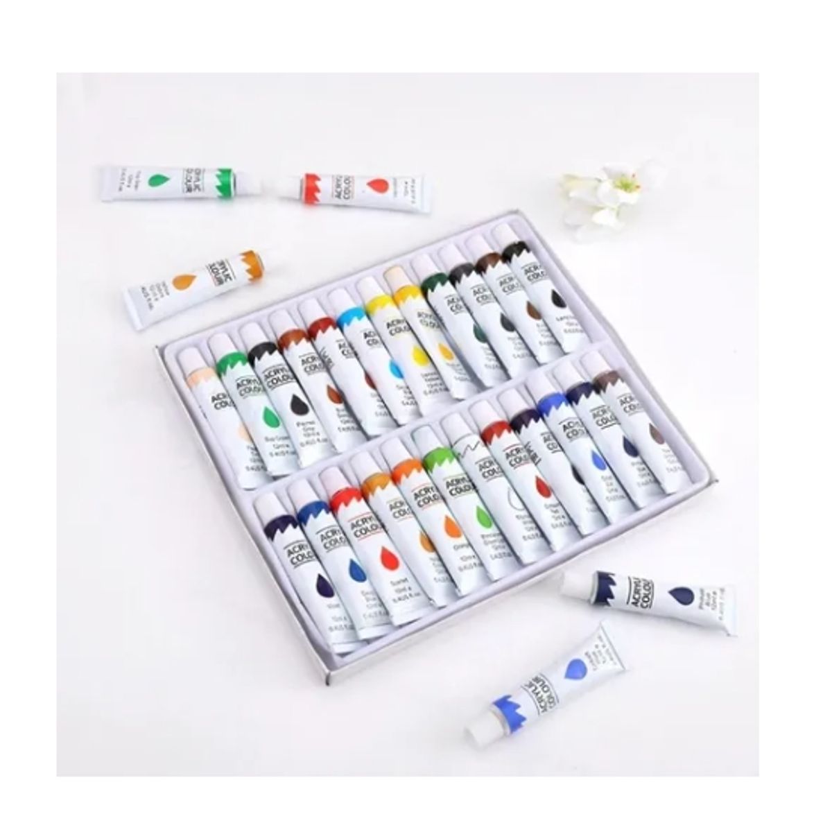 OFERTABKN - Kit 40pcs Lienzo Pintura Acrílica Bastidor Espátulas Pincel