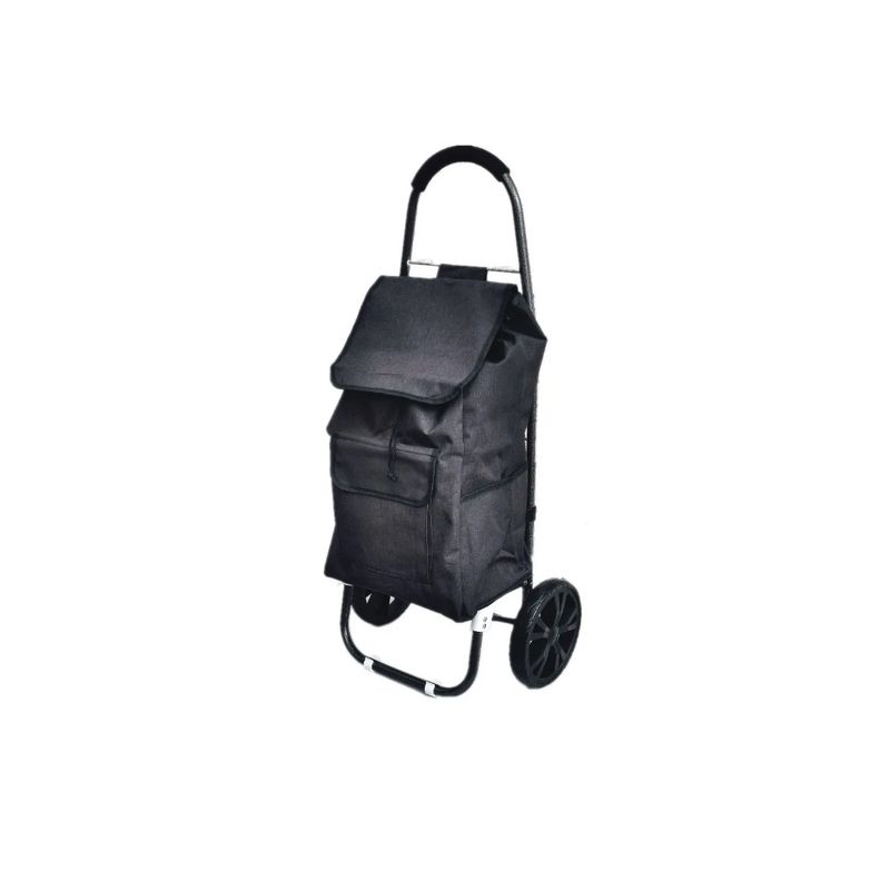 GENERICO - Carro De Compras Plegable Tela Impermeable Negro
