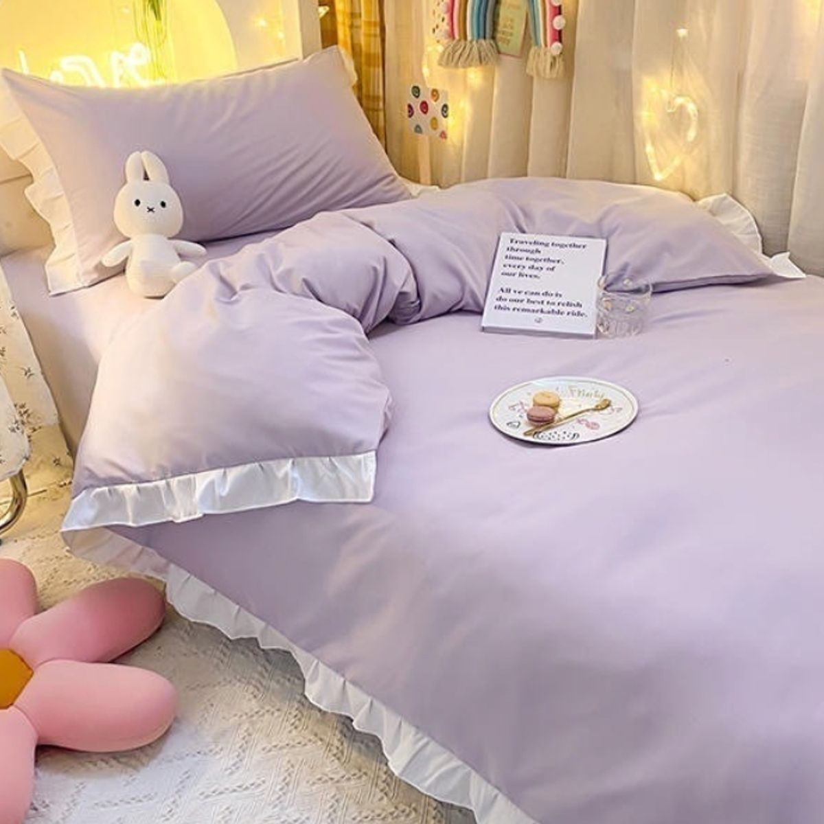 HOMER DESIGN - Set Ropa De Cama Sabanas +funda De Plumon 1.5 Plazas hm21