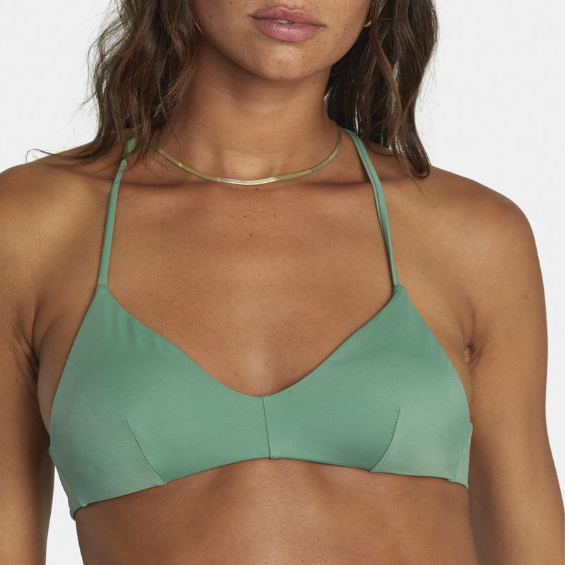 RVCA - Bikini Sostén Mujer Solid Crossback J Verde RVCA_.